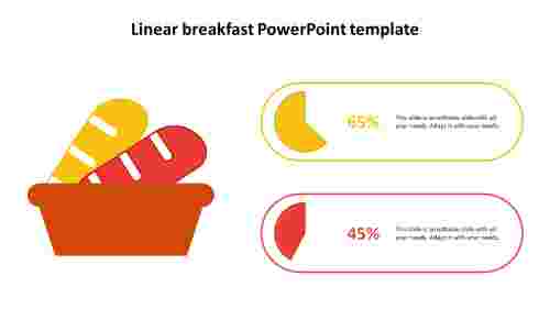 Linear breakfast PowerPoint template